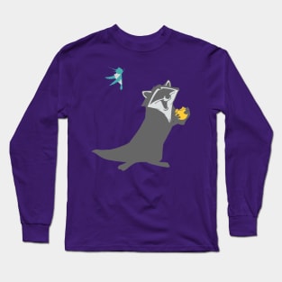 Bird and Raccoon Long Sleeve T-Shirt